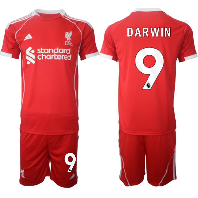 Men 2025-2026 Season Club Liverpool home red #9 Soccer Jersey